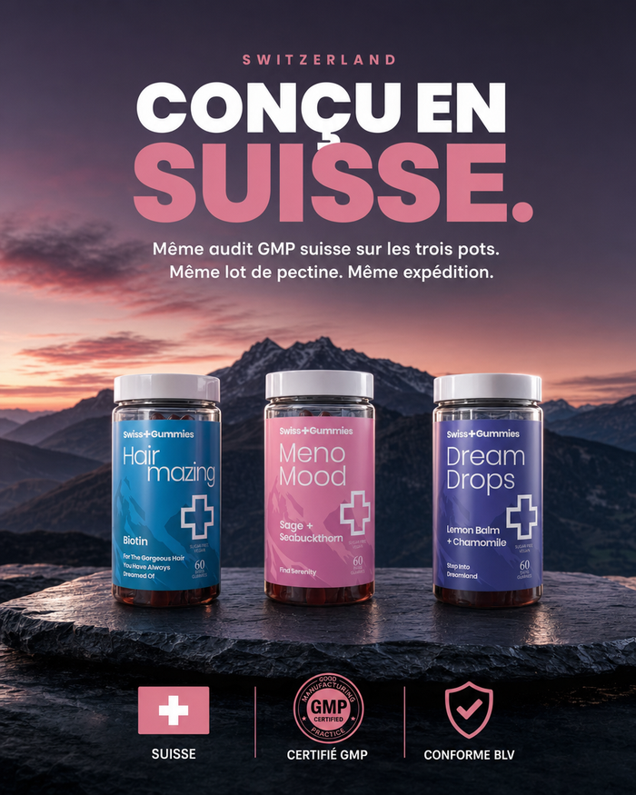 Menopause Stack — Hairmazing + MenoMood + DreamDrops — FR — carousel-6-swiss-made