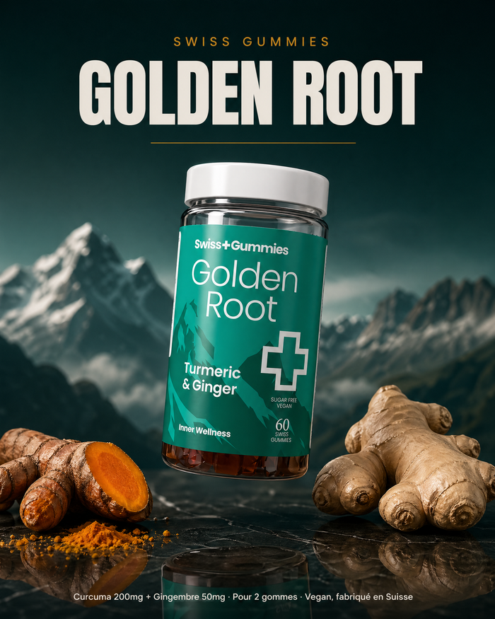 Swiss Gummies Golden Root – gommes Curcuma & Gingembre suisses