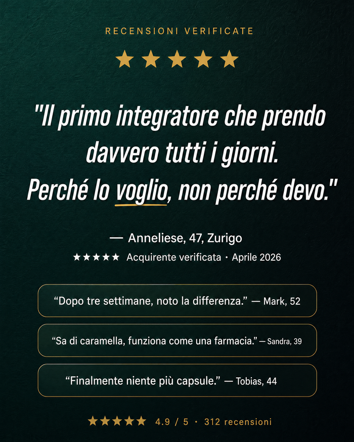 Recensioni verificate – 4.9/5 dai clienti svizzeri