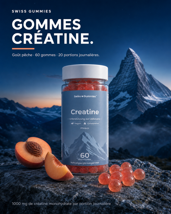 Creatine – gommes avec 1 000 mg de créatine monohydrate