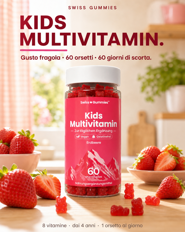 Kids Multivitamin – caramelle gommose con 8 vitamine selezionate