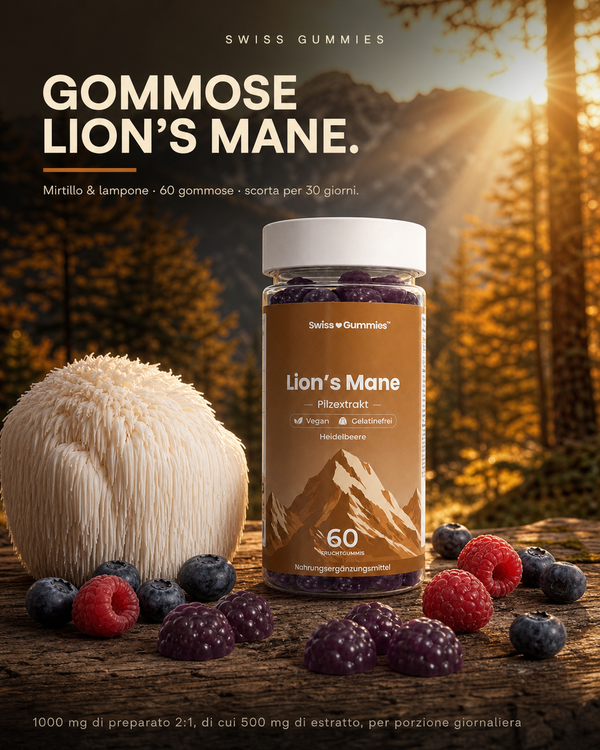Lion’s Mane – caramelle gommose con 500 mg di estratto di Hericium