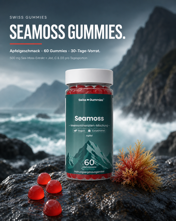 Seamoss – Fruchtgummis mit Sea-Moss-Extrakt, Vitamin C, Vitamin D3 und Jod