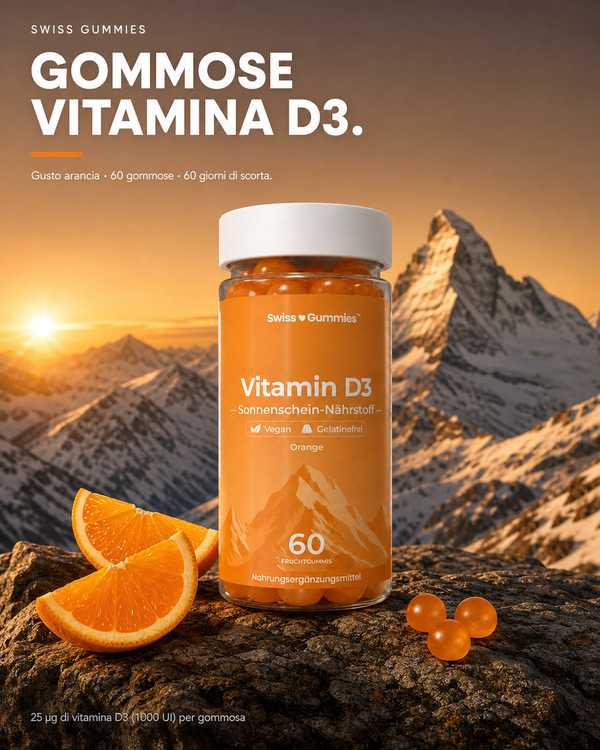 Vitamina D3 – caramelle gommose con 25 µg di vitamina D3