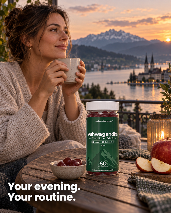 Swiss Gummies Ashwagandha: Your evening. Your routine.