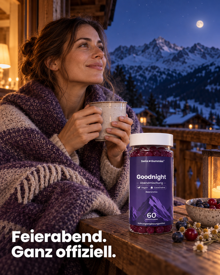 Swiss Gummies Goodnight: Feierabend. Ganz offiziell.