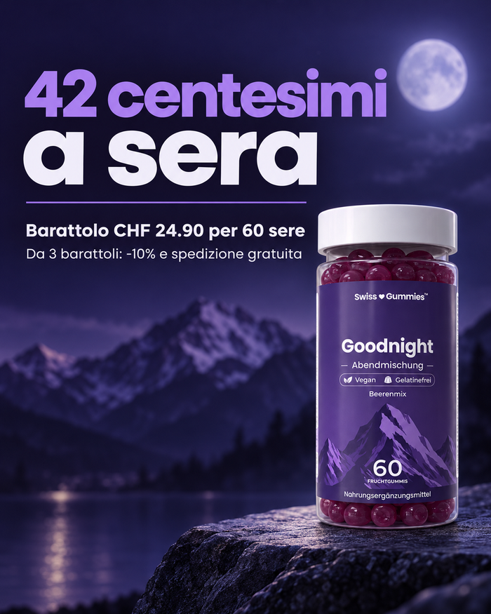 Swiss Gummies Goodnight: 42 centesimi a sera Barattolo CHF 24.90 per 60 sere