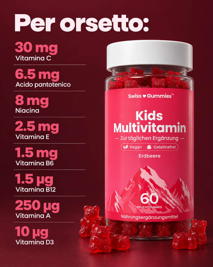 Swiss Gummies Kids Multivitamin: Per orsetto: