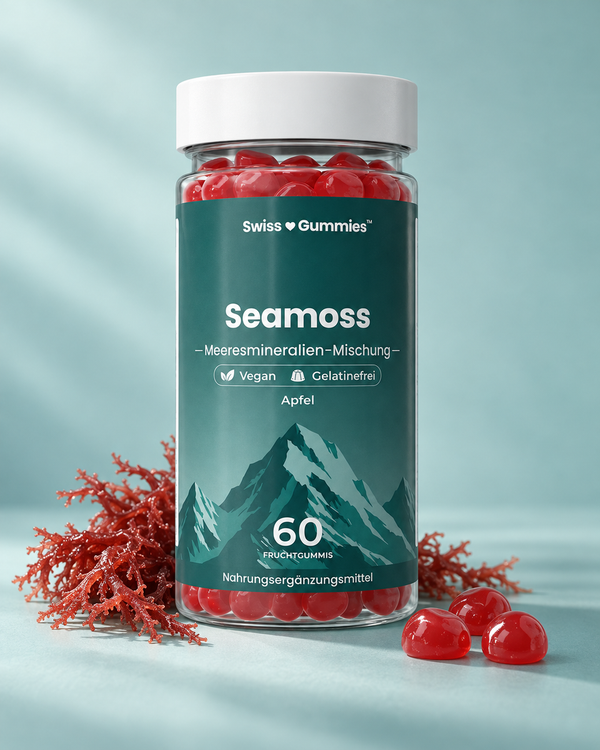 Seamoss – caramelle gommose con estratto di muschio marino, vitamina C, vitamina D3 e iodio