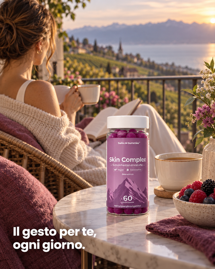 Swiss Gummies Skin Complex: Il gesto per te, ogni giorno.