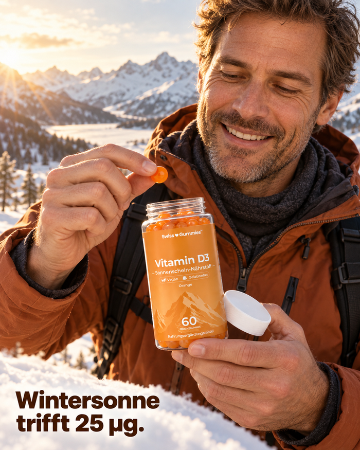 Swiss Gummies Vitamin D3: Wintersonne trifft 25 µg.