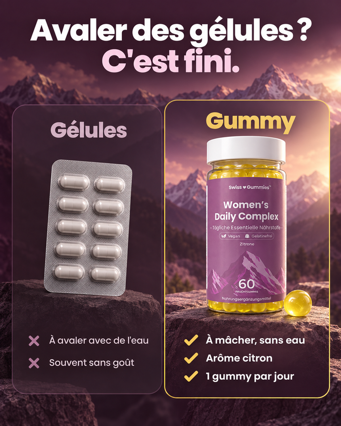 Swiss Gummies Women's Daily Complex: Avaler des gélules ? C'est fini.