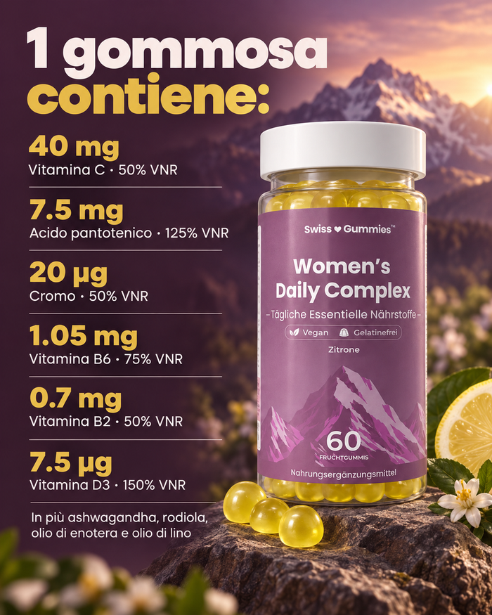 Swiss Gummies Women's Daily Complex: 1 gommosa contiene: