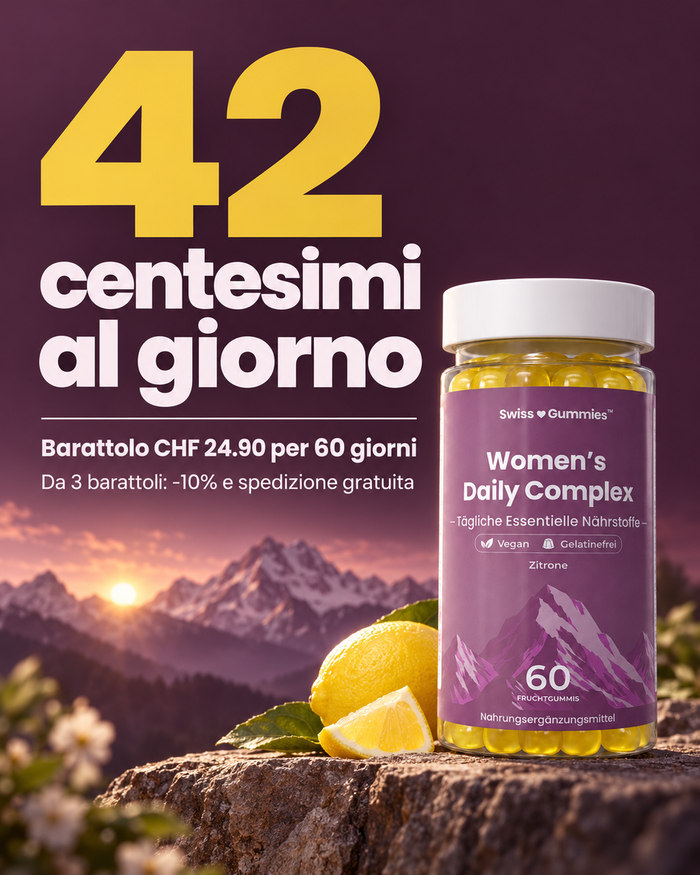 Swiss Gummies Women's Daily Complex: 42 centesimi al giorno Barattolo CHF 24.90 per 60 giorni