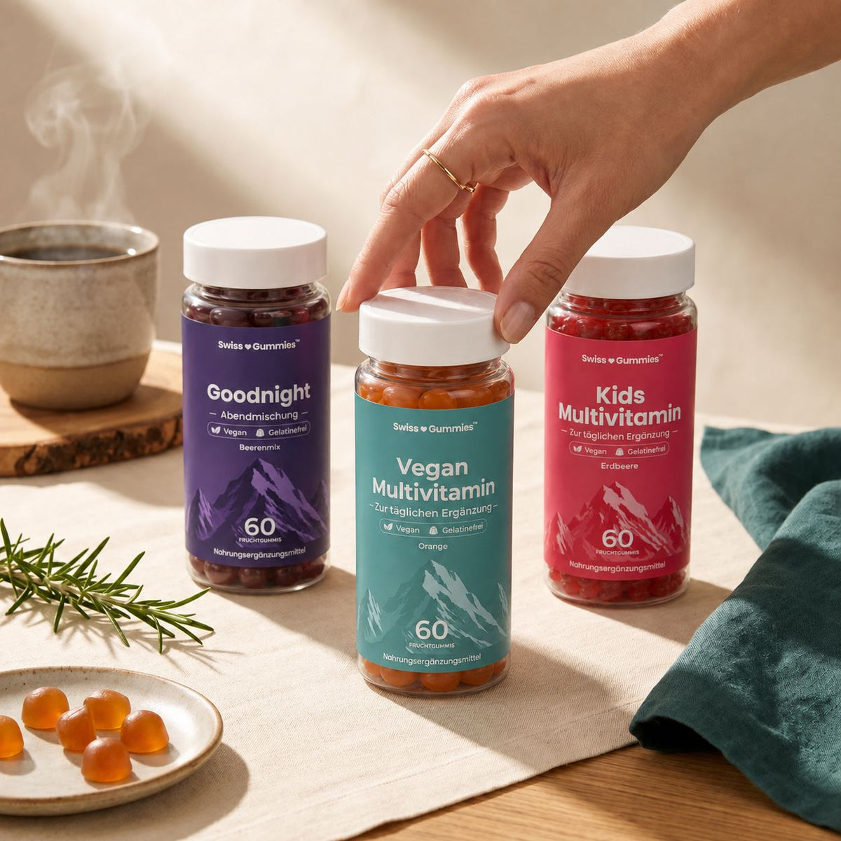 Swiss Gummies — daily routine, designed in Switzerland